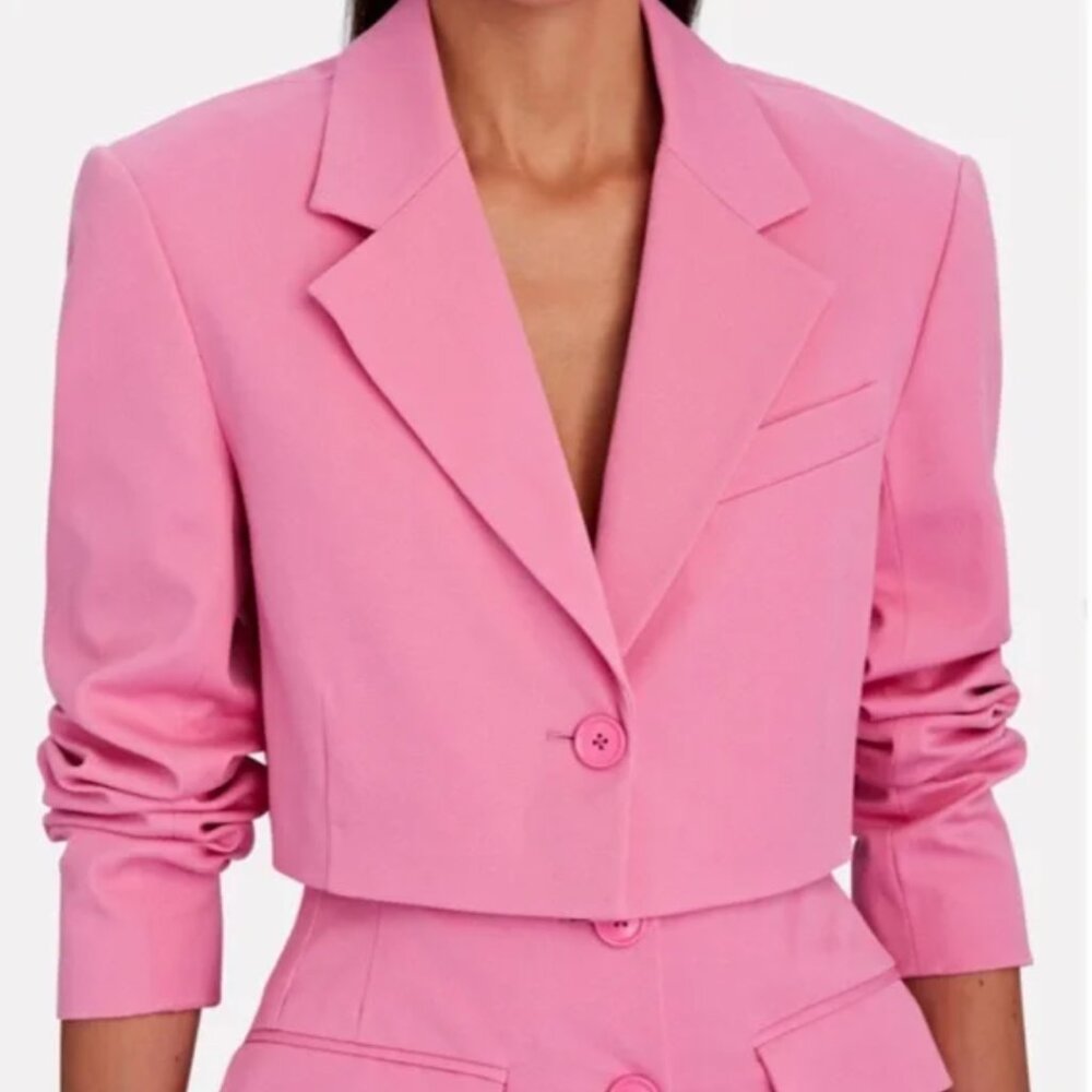NWOT Derek Lam 10 Crosby Courtney Crop Blazer, Pink Blazer, Size 8
